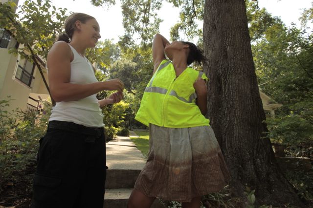 Aliza and Jamie dress up