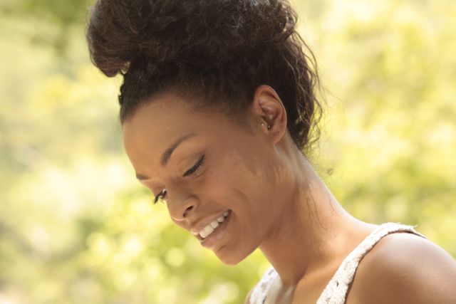 Aliza and Jamie at the stream