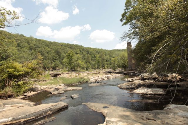 Aliza and Jamie at the stream