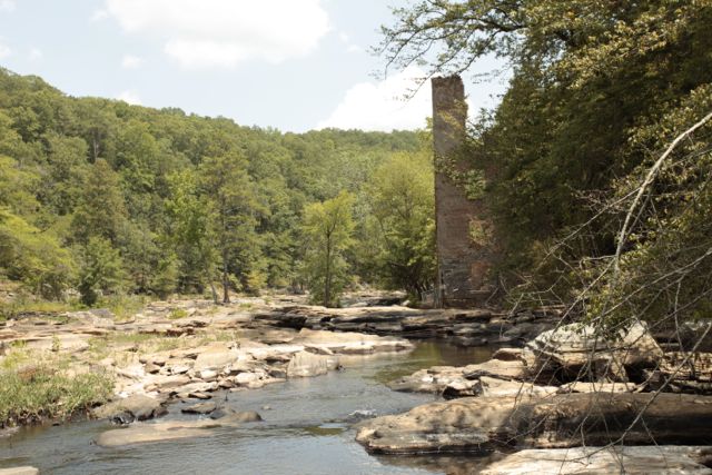 Aliza and Jamie at the stream