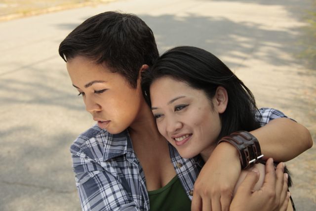 Vespa and Hart in the country